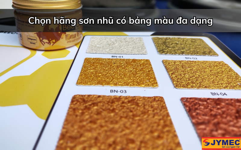 Chọn hãng sơn có nhiều màu nhũ đẹp