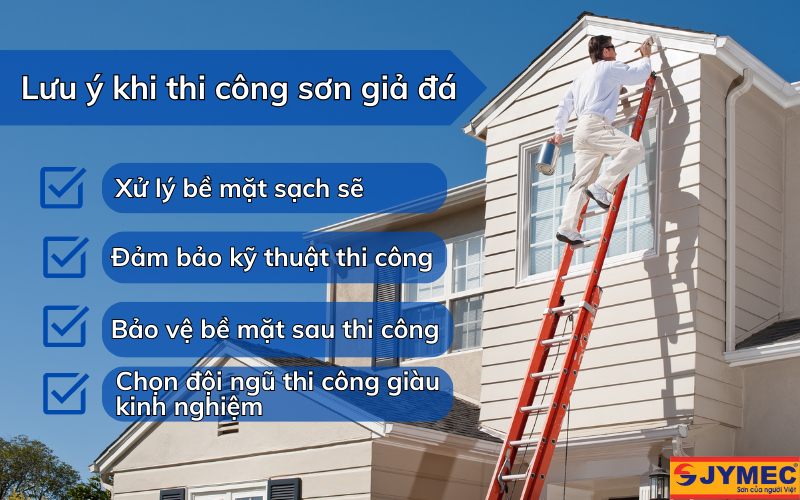 Một số lưu ý khi thi công sơn giả đá