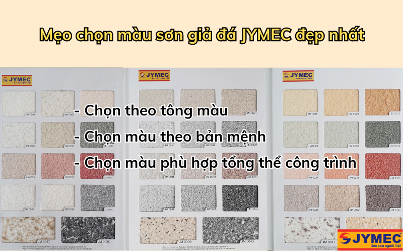 Chọn màu sơn giả đá JYMEC với 3 mẹo đơn giản