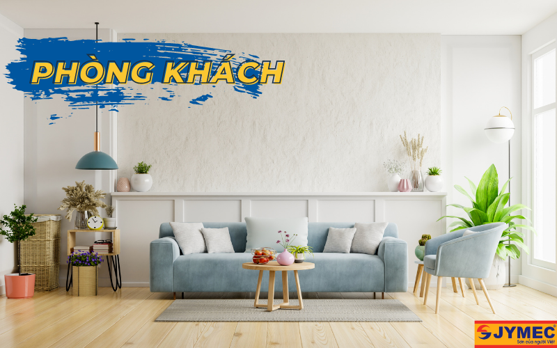 Phối màu sơn phòng khách ấn tượng