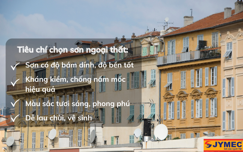 Tiêu chí lựa chọn sơn ngoại thất