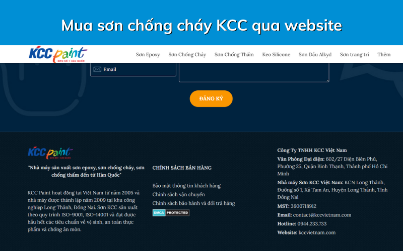 Mua sơn chống cháy KCC