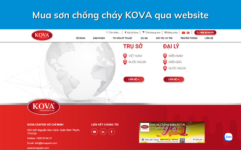 Thông tin mua sơn chống cháy Kova