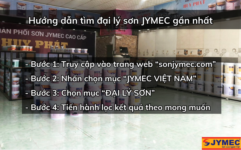 Cách tìm địa chỉ đại lý sơn JYMEC nhanh nhất