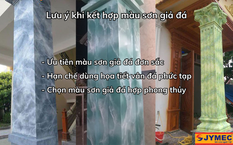 Kết hợp màu sơn giả đá cần lưu ý gì?