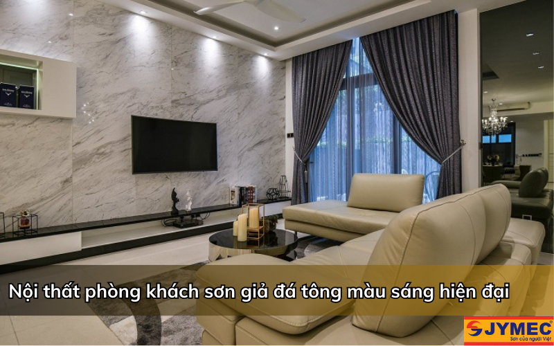 Nên chọn màu sơn giả đá trắng - sáng cho kiến trúc hiện đại