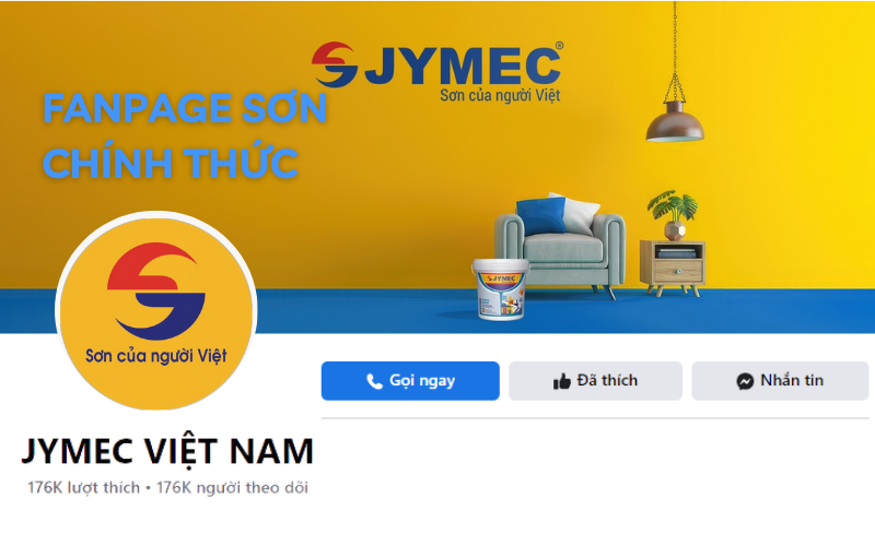 Liên hệ với hãng sơn qua fanpage chính thức