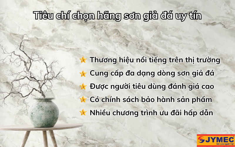 Chọn hãng sơn giả đá qua những tiêu chí nào?